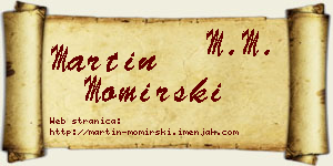Martin Momirski vizit kartica